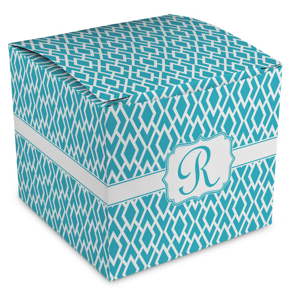 Custom Geometric Diamond Cube Favor Gift Boxes (Personalized)