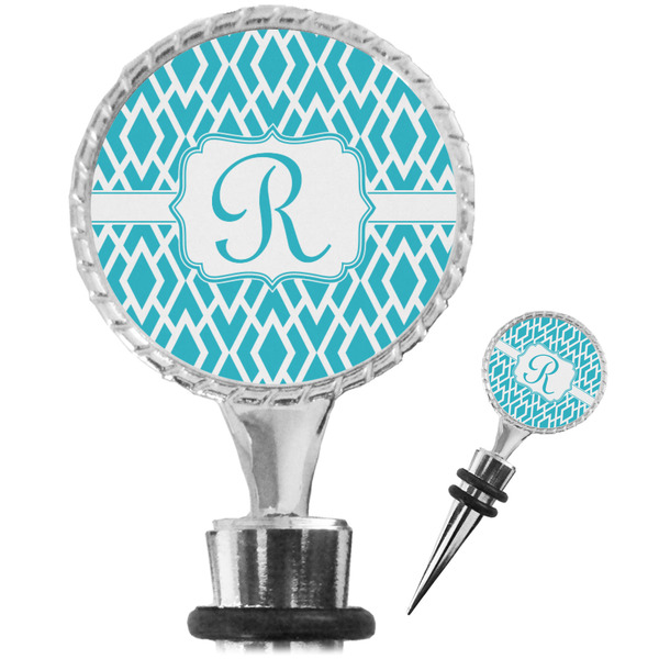 Custom Geometric Diamond Wine Bottle Stopper (Personalized)