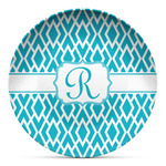 Geometric Diamond Microwave Safe Plastic Plate - Composite Polymer (Personalized)