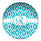 Geometric Diamond Microwave Safe Plastic Plate - Composite Polymer (Personalized)