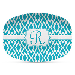 Geometric Diamond Plastic Platter - Microwave & Oven Safe Composite Polymer (Personalized)