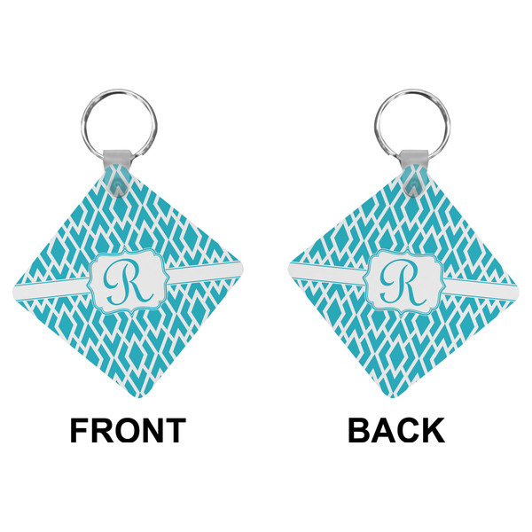 Geometric Diamond Diamond Keychain (Front + Back)