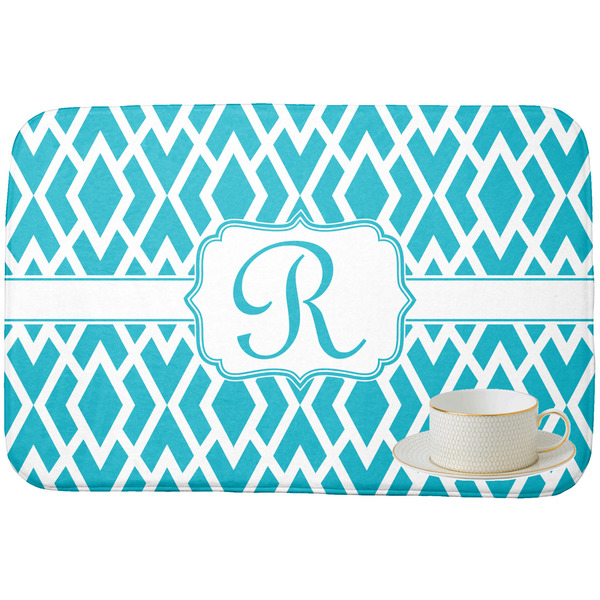 Geometric Diamond Dish Drying Mat - with cup