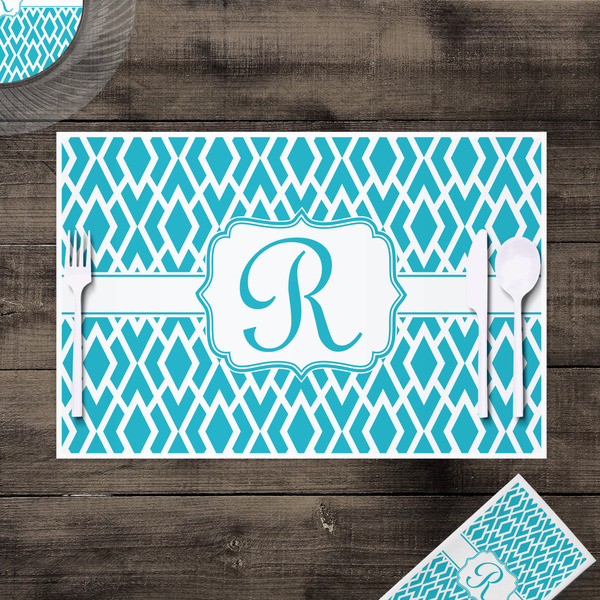 Geometric Diamond Disposable Paper Placemat - In Context