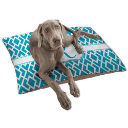 Geometric Diamond Dog Bed - Large w/ Initial