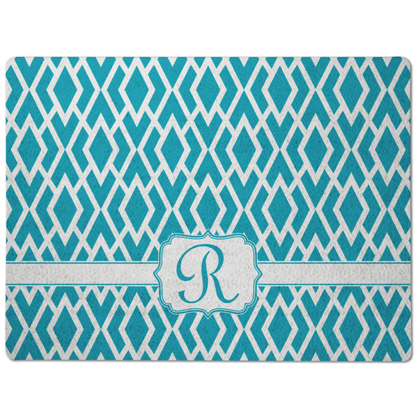 Geometric Diamond Dog Food Mat - Medium without bowls