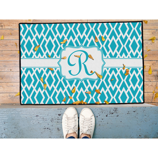 Geometric Diamond Door Mat - LIFESTYLE (Med)