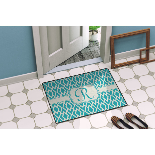 Geometric Diamond Door Mat Lifestyle