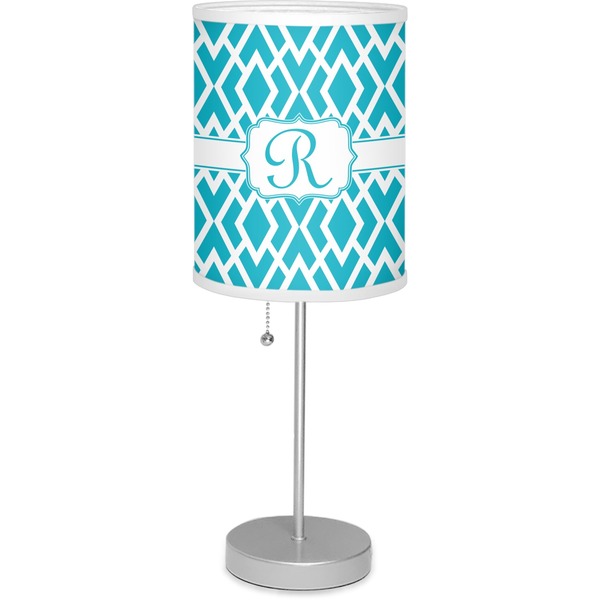Custom Geometric Diamond 7" Drum Lamp with Shade Polyester (Personalized)