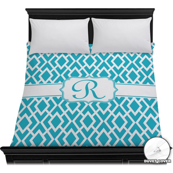 Custom Geometric Diamond Duvet Cover - Full / Queen (Personalized)