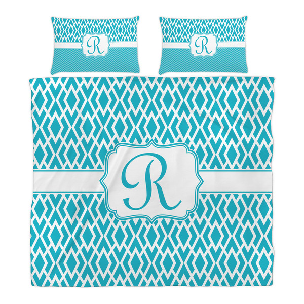 Geometric Diamond Duvet Cover Set - King - Alt Approval