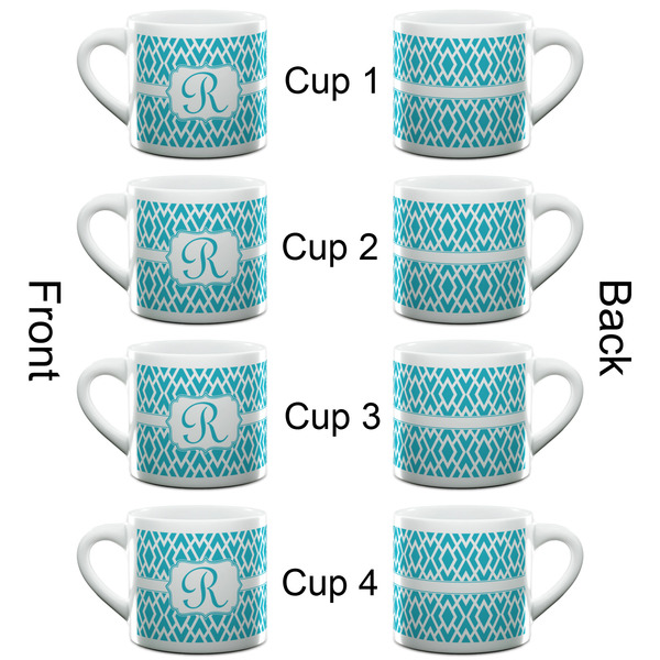 Geometric Diamond Espresso Cup - 6oz (Double Shot Set of 4) APPROVAL