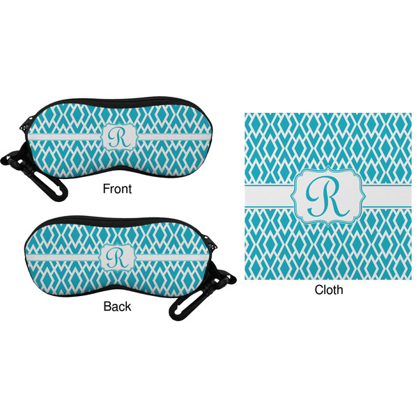 Geometric Diamond Eyeglass Case & Cloth (Approval)