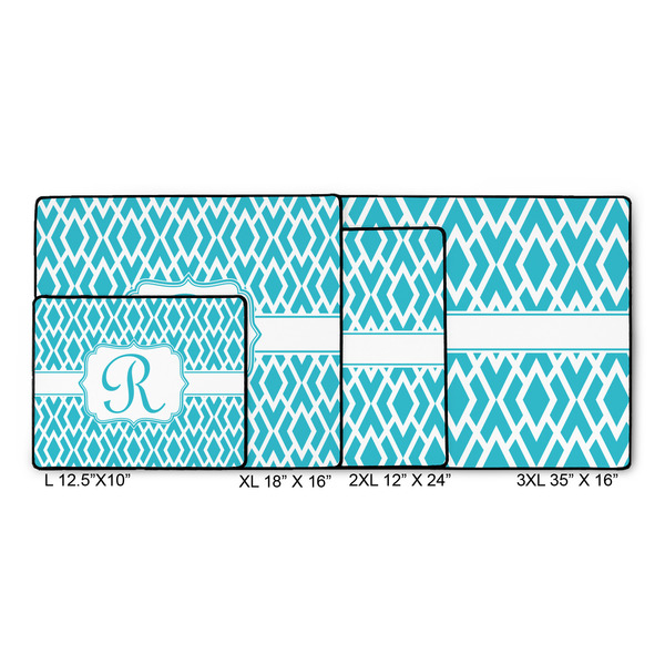 Geometric Diamond Gaming Mats - SIZE CHART