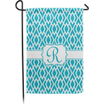 Geometric Diamond Small Garden Flag - Single Sided w/ Initial