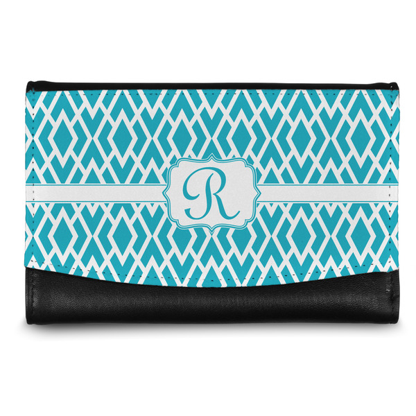 Custom Geometric Diamond Genuine Leather Women's Wallet - Small (Personalized)