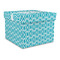 Geometric Diamond Gift Boxes with Lid - Canvas Wrapped - Large - Front/Main