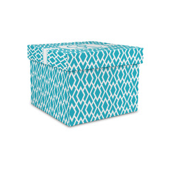 Geometric Diamond Gift Box with Lid - Canvas Wrapped - Small (Personalized)