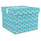 Geometric Diamond Gift Boxes with Lid - Canvas Wrapped - XX-Large - Front/Main
