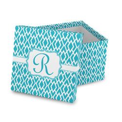 Geometric Diamond Gift Box with Lid - Canvas Wrapped (Personalized)