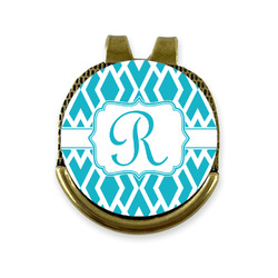 Geometric Diamond Golf Ball Marker - Hat Clip - Gold