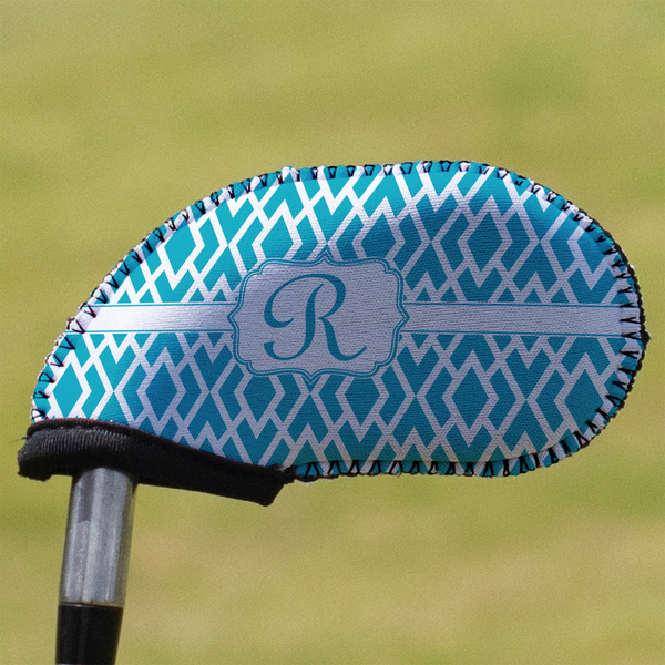 Custom Geometric Diamond Golf Club Iron Cover (Personalized)