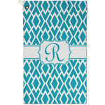 Geometric Diamond Golf Towel - Poly-Cotton Blend - Small w/ Initial