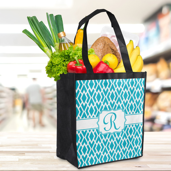 Geometric Diamond Grocery Bag - LIFESTYLE