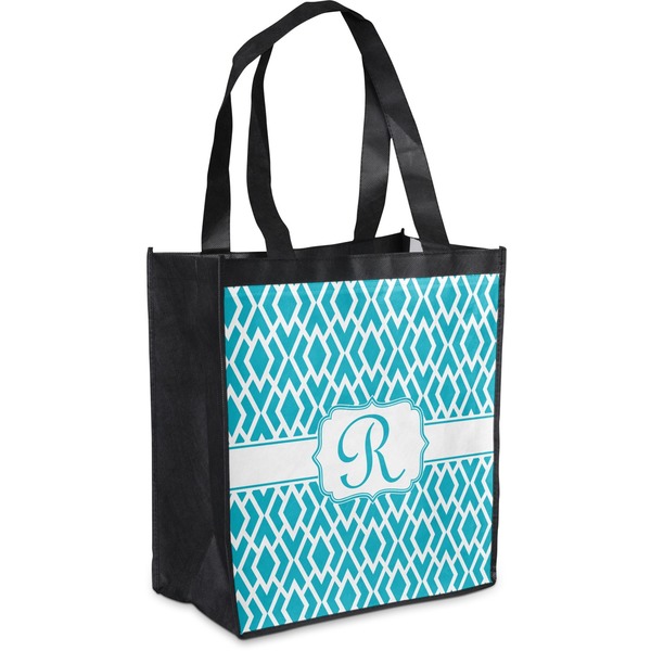 Custom Geometric Diamond Grocery Bag (Personalized)