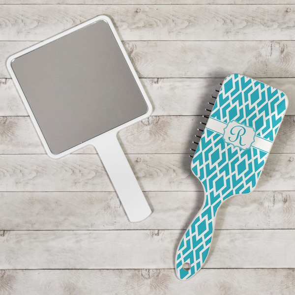 Geometric Diamond Hair Brush - In Context