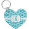 Geometric Diamond Heart Keychain (Personalized)