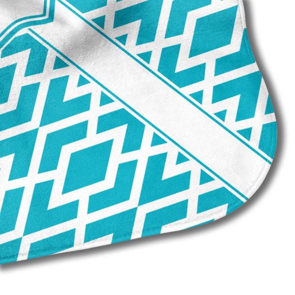 Geometric Diamond Hooded Baby Towel- Detail Corner