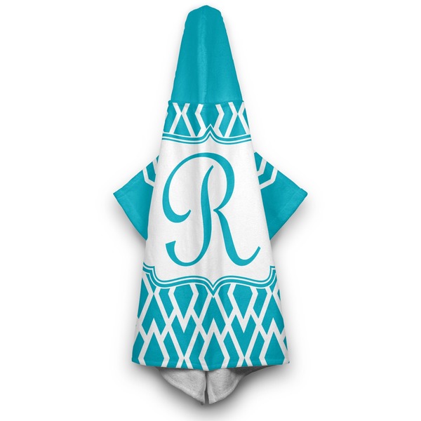 Geometric Diamond Hooded Towel - Hanging