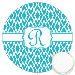 Geometric Diamond Printed Cookie Topper - 3.25" (Personalized)