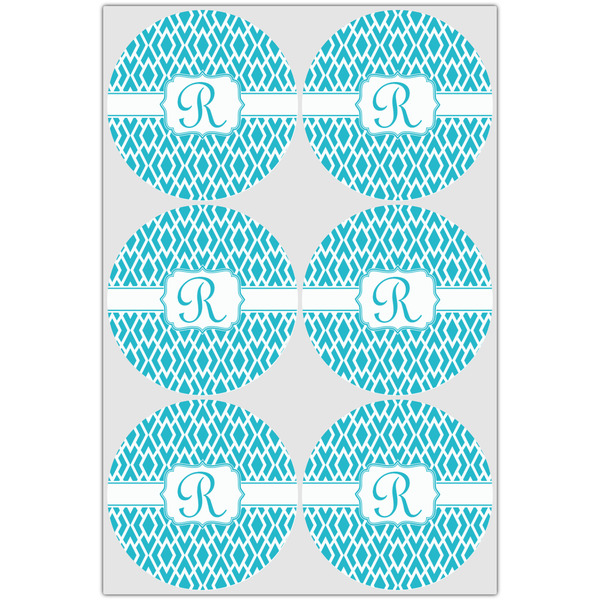Geometric Diamond Icing Circle - Large - Set of 6