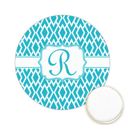 Geometric Diamond Printed Cookie Topper - 2.15" (Personalized)