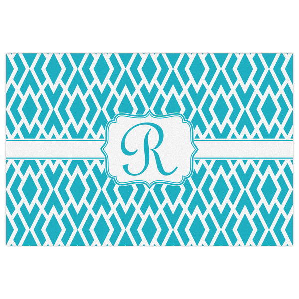 Geometric Diamond Indoor / Outdoor Rug - 2'x3' - Front Flat