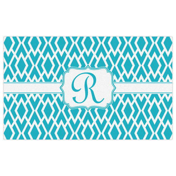 Geometric Diamond Indoor / Outdoor Rug - 3'x5' - Front Flat