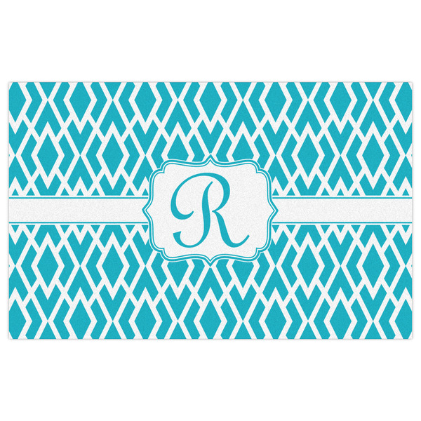 Geometric Diamond Indoor / Outdoor Rug - 5'x8' - Front Flat