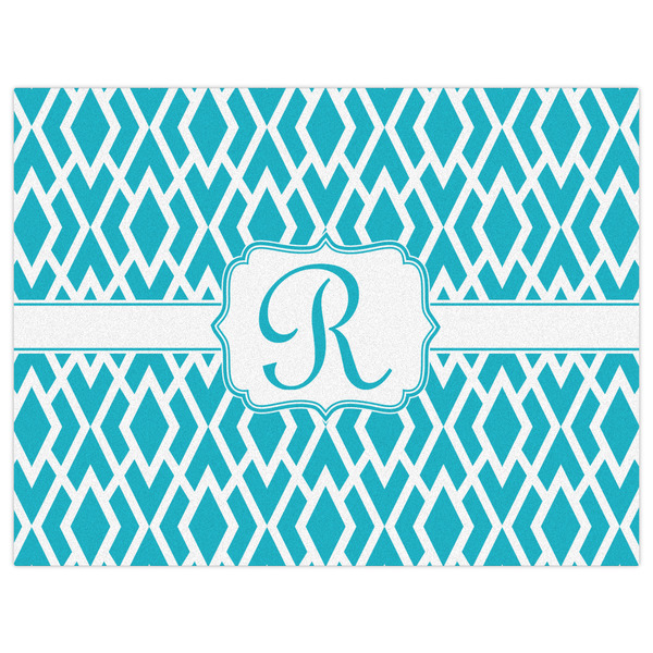 Geometric Diamond Indoor / Outdoor Rug - 6'x8' - Front Flat