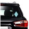 Geometric Diamond Interlocking Monogram Car Decal (On Car Window)