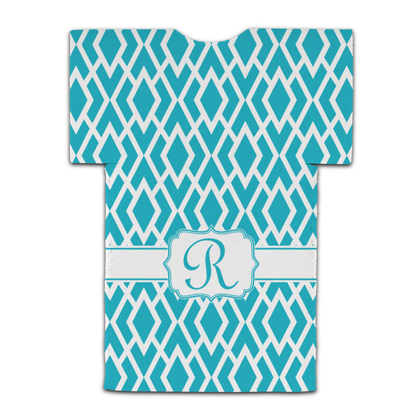 Geometric Diamond Jersey Bottle Cooler - BACK (flat)