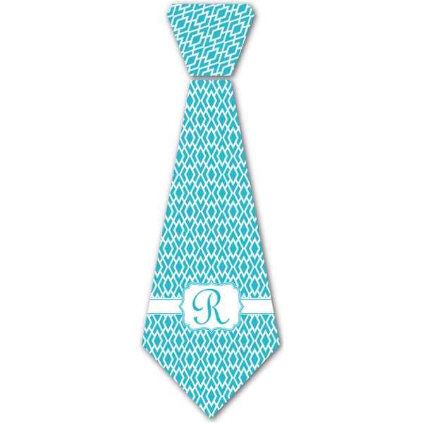 Custom Geometric Diamond Iron On Tie - 4 Sizes w/ Initial