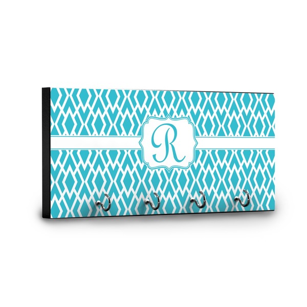 Geometric Diamond Key Hanger - Front View with Hooks