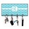 Geometric Diamond Key Hanger w/ 4 Hooks w/ Initial