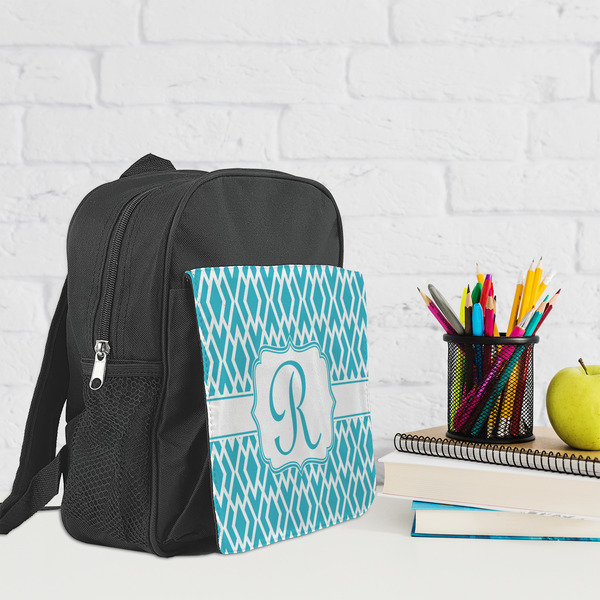 Geometric Diamond Kid's Backpack - Lifestyle