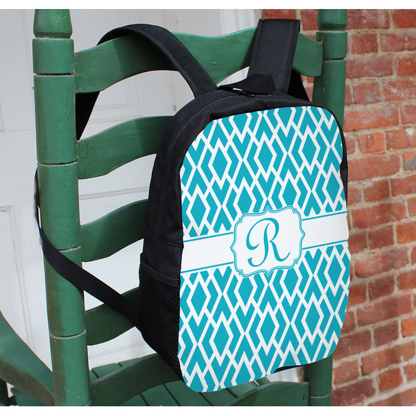 Geometric Diamond Kids Backpack - In Context