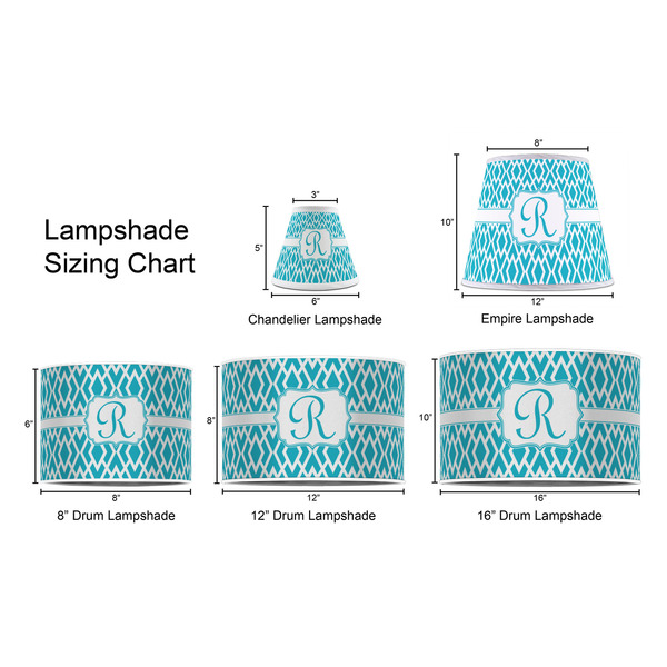Geometric Diamond Lampshade Sizing Chart