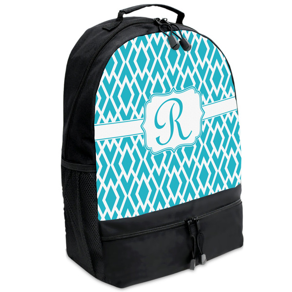 Custom Geometric Diamond Backpacks - Black (Personalized)