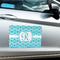 Geometric Diamond Large Rectangle Car Magnets- In Context